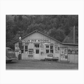 Store, The One And Only, Saw Pit, Colorado By Russell Lee Canvas Print