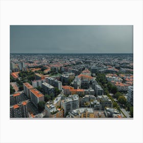 Beautiful top view of Milan in summer. Milan architecture Canvas Print