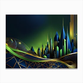 Futuristic Cityscape 3 Canvas Print