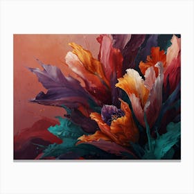 Abstract Flowers Canvas Print