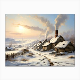 Winter Village Canvas Print