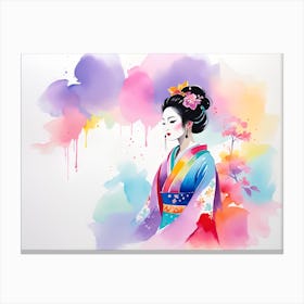 Geisha Painting 3 Canvas Print