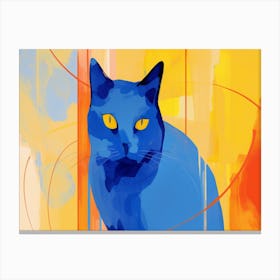 Blue Cat Canvas Print