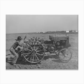 Testing Clutch On Tractor El Indio Texas By Russell Lee Canvas Print