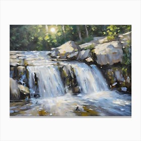 Small waterfall art Canvas Print