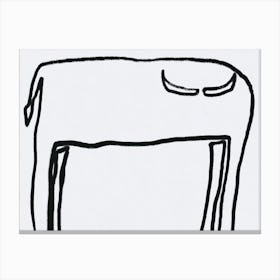 Cow line art Canvas Print