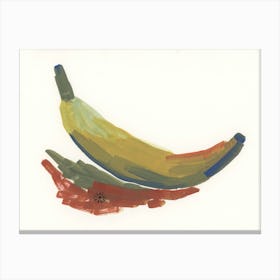 Minimal Lam Yellow Banana - minimal illustration banana still life kitchen cafe Canvas Print