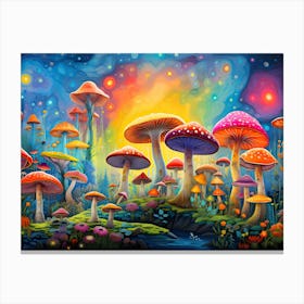 Mushroom Forest 5 Canvas Print