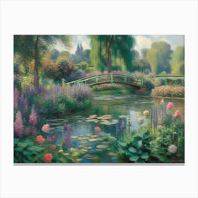 Claude Monet'S Garden Canvas Print