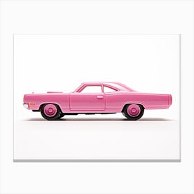 Toy Car 71 Plymouth Road Runner Pink Canvas Print