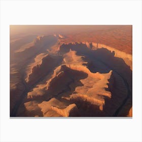 Grand Canyon Fiery Sunrise Canvas Print