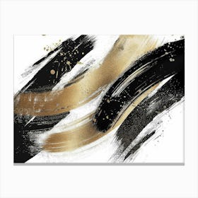 Abstract Gold And Black Painting 39 Canvas Print