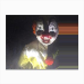 Clown In The Dark Canvas Print