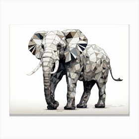 Geometric Elephant 2 Canvas Print