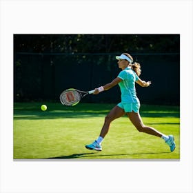 Tennis Player In Action 3 Canvas Print