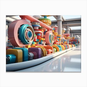 A Colourful Factory Canvas Print