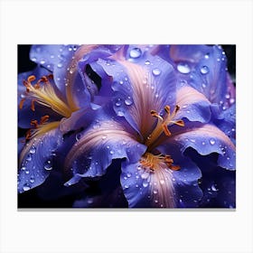 Raindrops On Lilies Canvas Print