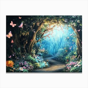 Wallpaper Forest Creatures Enchanted Canvas Print