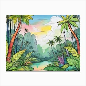 Tropical Jungle 4 Canvas Print