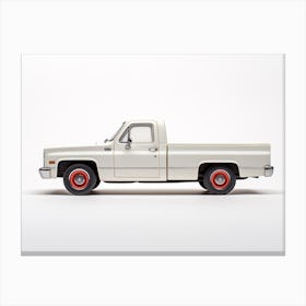 Toy Car 83 Chevy Silverado White Canvas Print