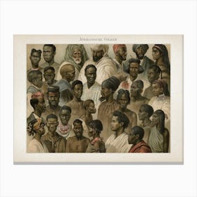 Vintage Meyers 10 Völker Afrikanisch Canvas Print