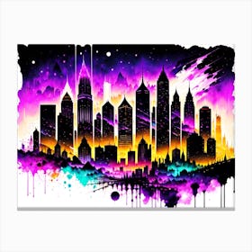 City Skyline 2 Canvas Print