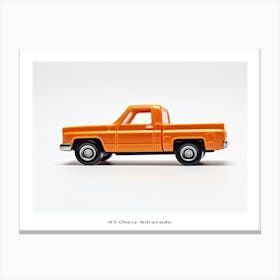Toy Car 83 Chevy Silverado Orange Poster Canvas Print