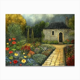 Rainy French Garden # 4 Canvas Print