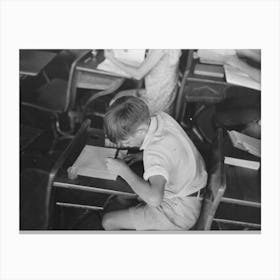 Untitled Photo, Possibly Related To Child Studying In School, Southeast Missouri Farms By Russell Lee 1 Canvas Print