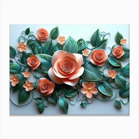 Paper Roses Canvas Print