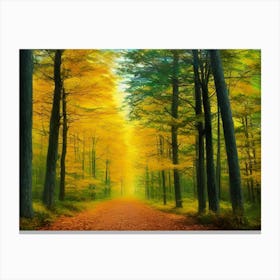 Autumn Path Canvas Print