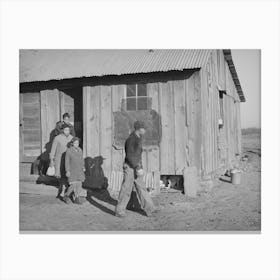 Children Of Pomp Hall, Tenant Farmer, Leaving House For School Creek County, Oklahoma, See General Caption Numb Canvas Print