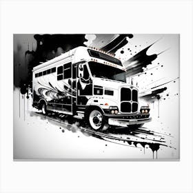 Truck Splatter Painting Canvas Print