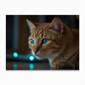 Cat With Blue Eyes Canvas Print