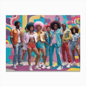 Afro party Canvas Print