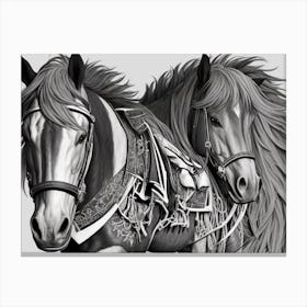 Two Horses Canvas Print