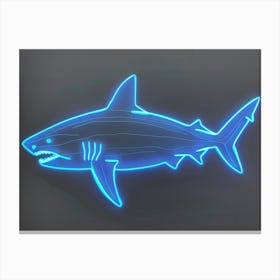 Neon Aqua Bamboo Shark 3 Canvas Print