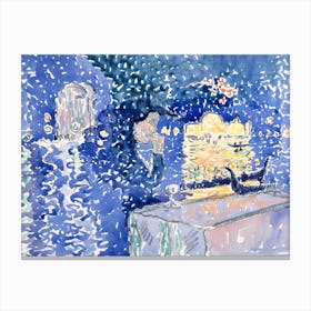  Venice Night Of The Festival Of The Redeemer, Henri Edmond Cross Canvas Print