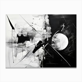 Harmony Abstract Black And White 8 Canvas Print