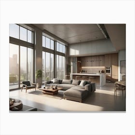 Modern Living Room Canvas Print