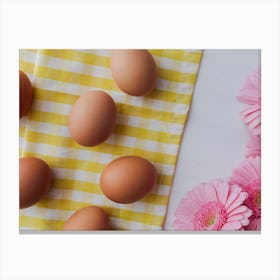 Eggs On A Table 10 Canvas Print