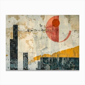 Abstract sunset Painting Canvas Print