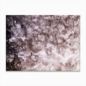 Abstract watercolor black paint background. 12 Canvas Print