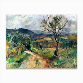 Rustic Charm Painting Inspired By Paul Cezanne Canvas Print