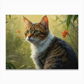 Cat In The Jungle Canvas Print