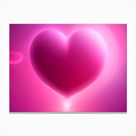 A Glowing Pink Heart Vibrant Horizontal Composition 9 Canvas Print