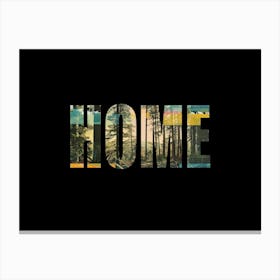 Home Poster Forest Photo Collage 6 Canvas Print