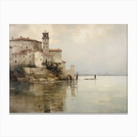 European Coastal Painting Canvas Print