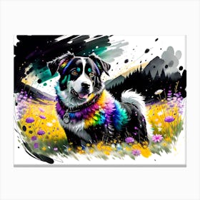 Rainbow Dog 7 Canvas Print