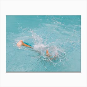 Dive in the refreshing pool Canvas Print